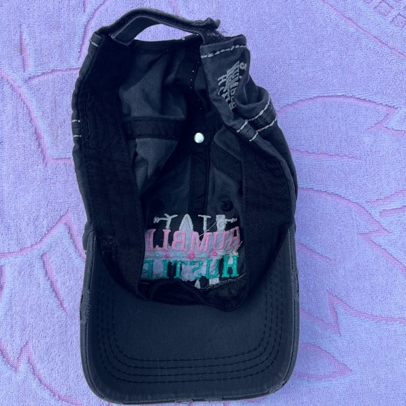 Stay Humble Hustle Hard Black Distressed Vintage
Style Baseball Hat - Picture 6 of 6